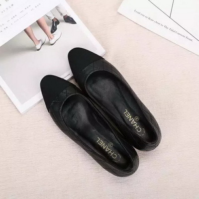 CHANEL Shallow mouth flat shoes Women--003